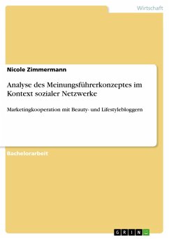 Analyse des Meinungsführerkonzeptes im Kontext sozialer Netzwerke (eBook, ePUB)