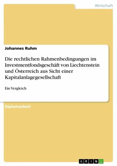 Ein Vergleich der rechtlichen Rahmenbedingungen im Investmentfondsgeschäft zwischen dem Fürstentum Liechtenstein und der Republik Österreich aus Sicht einer Kapitalanlagegesellschaft (eBook, ePUB)