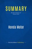 Summary: Honda Motor (eBook, ePUB)