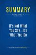 Summary: It's Not What You Say...It's... - Bild 1