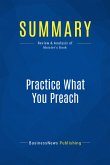 Summary: Practice What You Preach (eBook, ePUB)
