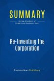 Summary: Re-Inventing the Corporation (eBook, ePUB)