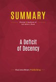 Summary: A Deficit of Decency (eBook, ePUB)