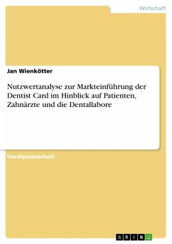 Nutzwertanalyse zur Markteinführung der Dentist Card im Hinblick auf Patienten, Zahnärzte und die Dentallabore (eBook, ePUB)