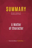 Summary: A Matter of Character (eBook, ePUB)