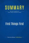 Summary: First Things First (eBook, ePUB)