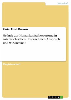 Gründe zur Humankapitalbewertung in österreichischen Unternehmen: Anspruch und Wirklichkeit (eBook, ePUB) - Karman, Karim Ernst