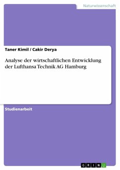 Cover Analyse der wirtschaftlichen Entwicklung der Lufthansa Technik AG Hamburg (eBook, ePUB)