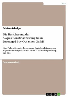 Die Besicherung der Akquisitionsfinanzierung beim Leveraged-Buy-Out einer GmbH (eBook, ePUB)