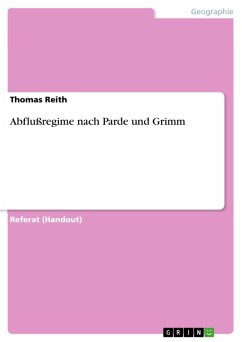 Cover Abflußregime nach Parde und Grimm (eBook, ePUB)