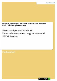 Finanzanalyse der PUMA SE. Unternehmensbewertung, interne und SWOT Analyse (eBook, PDF)