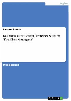 Das Motiv der Flucht in Tennessee Williams 'The Glass Menagerie' (eBook, ePUB)