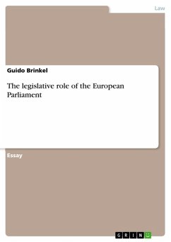 The legislative role of the European Parliament (eBook, ePUB)