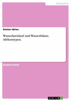 Cover Wasserkreislauf und Wasserbilanz, Abflusstypen. (eBook, ePUB)