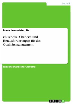 eBusiness - Chancen und Herausforderungen für das Qualitätsmanagement (eBook, ePUB)