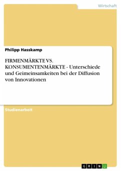 FIRMENMÄRKTE VS. KONSUMENTENMÄRKTE - Unterschiede und Geimeinsamkeiten bei der Diffusion von Innovationen (eBook, ePUB)