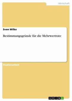 Bestimmungsgründe für die Mehrwertrate (eBook, ePUB)