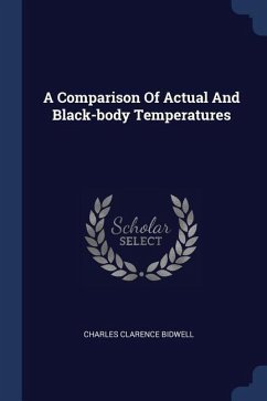 A Comparison Of Actual And Black-body Temperatures - Bidwell, Charles Clarence