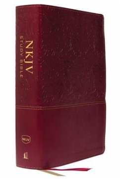 NKJV Study Bible, Imitation Leather, Red, Full-Color, Red Letter Edition, Comfort Print - Thomas Nelson