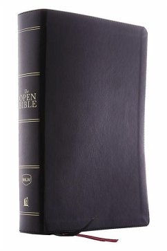 The NKJV, Open Bible, Imitation Leather, Black, Indexed, Red Letter Edition, Comfort Print - Thomas Nelson
