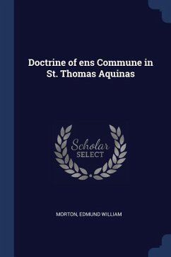 Doctrine of ens Commune in St. Thomas Aquinas