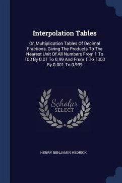 Interpolation Tables - Hedrick, Henry Benjamin
