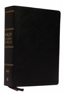 NKJV Study Bible, Premium Bonded Leather, Black, Red Letter Edition, Comfort Print - Thomas Nelson