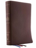 The NKJV, Open Bible, Genuine Leather, Brown, Red Letter Edition, Comfort Print