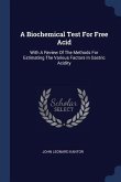 A Biochemical Test For Free Acid