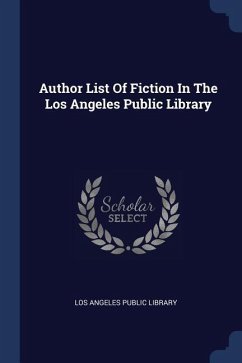 Author List Of Fiction In The Los Angeles Public Library