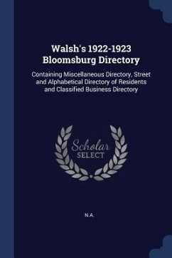 Walsh's 1922-1923 Bloomsburg Directory - N A