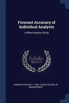 Forecast Accuracy of Individual Analysts: A Nine-industry Study