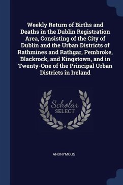 Weekly Return of Births and Deaths in the Dublin Registration Area, Consisting of the City of Dublin and the Urban Districts of Rathmines and Rathgar,