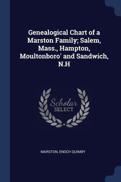Genealogical Chart of a Marston Family; Salem, Mass., Hampton, Moultonboro' and Sandwich, N.H - Quimby, Marston Enoch