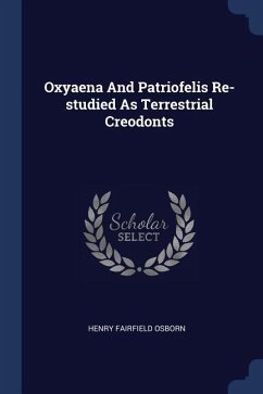 Oxyaena And Patriofelis Re-studied As Terrestrial Creodonts - Osborn, Henry Fairfield