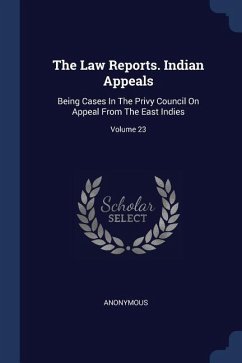 The Law Reports. Indian Appeals