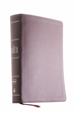 The NKJV, Open Bible, Imitation Leather, Brown, Red Letter Edition, Comfort Print - Thomas Nelson