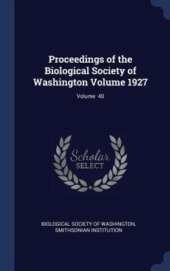 Proceedings of the Biological Society of Washington Volume 1927; Volume 40 - Institution, Smithsonian