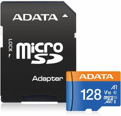 ADATA CARD MICROSDHC 128GB UHS-I CL10 100/20 MB/s W/1 Adap.