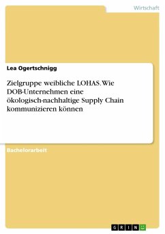 Zielgruppe weibliche LOHAS. Wie DOB-Unternehmen eine ökologisch-nachhaltige Supply Chain kommunizieren können - Ogertschnigg, Lea