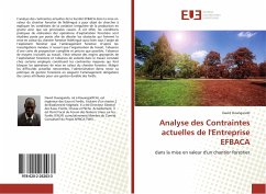 Analyse des Contraintes actuelles de l'Entreprise EFBACA - Ouangando, David