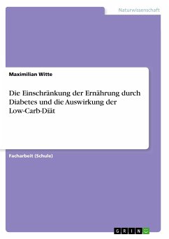 Die Einschränkung der Ernährung durch Diabetes und die Auswirkung der Low-Carb-Diät - Witte, Maximilian