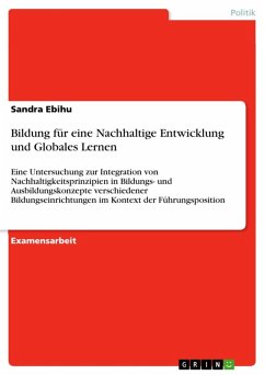 Bildung für eine Nachhaltige Entwicklung und Globales Lernen (eBook, ePUB) - Ebihu, Sandra
