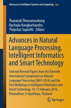 Advances in Natural Language Processing, Intelligent Informatics and Smart Technology (eBook, PDF)