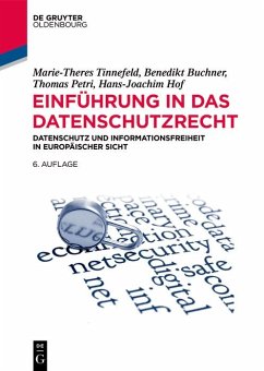 Einführung in das Datenschutzrecht (eBook, PDF) - Tinnefeld, Marie-Theres; Buchner, Benedikt; Petri, Thomas; Hof, Hans-Joachim