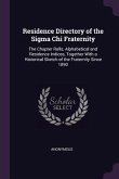 Residence Directory of the Sigma Chi Fraternity