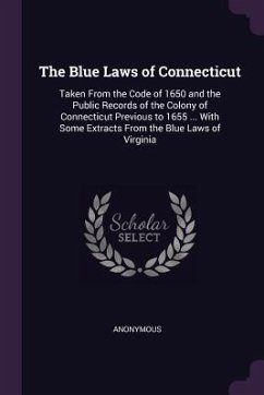 Cover The Blue Laws of Connecticut