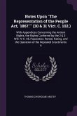 Notes Upon "The Representation of the People Act, '1867.'" (30 & 31 Vict. C. 102.)