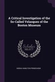 A Critical Investigation of the So-Called Velasquez of the Boston Museum