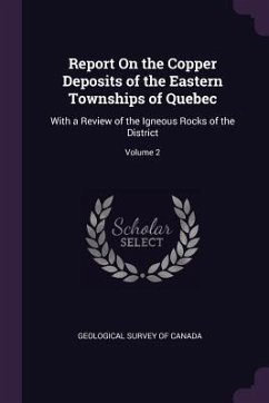 Cover Report On the Copper Deposits of the Eastern Townships of Quebec